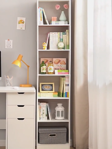 6/5/4/3 Tier Bookshelf Bookcase Display Shelf Storage Rack Rak Buku Display Rack Kabinet Murah Wood Shelf Simple Narrow Slit Small Bookcase 书柜