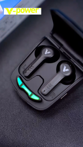 V-POWER B17 E-Sport Gaming User Bluetooth Headset 5.3Version Built-in Microphone with Charging Case