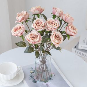 Artificial flower silk rose cheap and hot selling home decoration outdoor Valentines Day wedding DIY gift for bride photo props