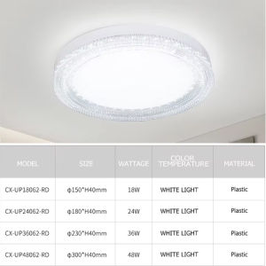 Modern Ultra Thin Crystal Ceiling light Round Ceiling Home Lamp Cool White Suitable for Balcony Kitchen Bedroom Light AC85-260V
