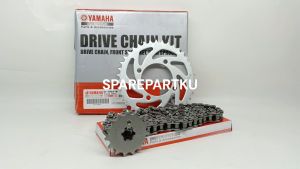 GEAR SET 1S7 / JUPITER MX OLD/LAMA / GEAR / GIR / GER / GEARSET / 1 SET PAKET GIR DEPAN DAN BELAKANG + RANTAI RODA KIT / DRIVE CHAIN KIT
