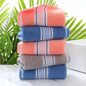 ผ้าขนหนู Cotton 100% ผ้าเช็ดหน้า ผ้าเช็ดผม หนานุ่ม ซับน้ำดี แห้งไว (ขนาด 30x60 cm)