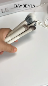 BAYBEYLA 8-Piece Milky Porcelain Wool Makeup Brush Set makeup brush porcelain white