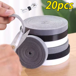 Self-Attaching Hook & Loop 2M Cable Tie Roll Cable Organizer Reusable Nylon Straps for Universal Wire Management 1/3/5/10/20Pcs