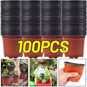 100/20Pcs Flexible Plant Nursery Pots Soft Garden Grow Box Flower Plant Pots Home Garden Supplies