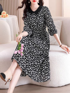DAIXIANGFEIZI | Đầm Chiffon In Hoa Thời Trang Dài Tay