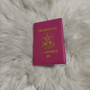 Passport holder Leatherette with stamping