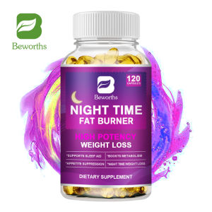 BEWORTHS Night Time Slimming Fat Burning Capsules Support Weight Loss Appetite Suppression Powerful Boost Metabolism for Men and Women