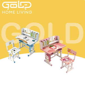 GOLD Children Desk Adjustable Children Study Table - Sturdy and Functional-Practical Design-Comfortable for Writing课桌椅