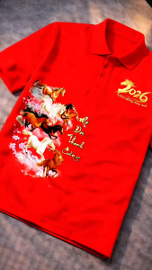 Áo Thun Polo Tết 2026 Mã Đáo Thành Công Họa Tiết Ngựa Phi Phong Thủy Tài Lộc Chất CVC Cá Sấu Form Chuẩn Dáng
