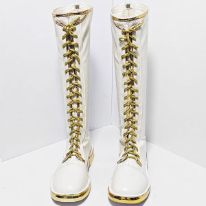 White over Knee Long Tube Boots RUMI Adult Cosplay Shoes KPOP Hunter Devil Girl Team Custom Made Cosplay Accessories