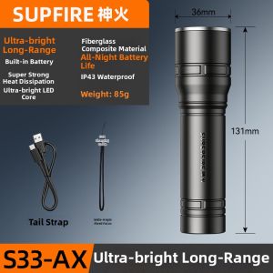 SUPERFIRE | Super Bright Focusing Zoom LED Flashlight 2026 New