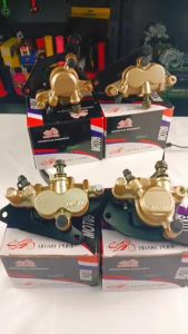 ASIA MOTOBIKE ปั้มเบรคล่าง(หลัง)เดิมรุ่น SONICNOVAW125MSX125W125XW100X (ครบชุดขาจับ+ผ้าเบรคในตัว)