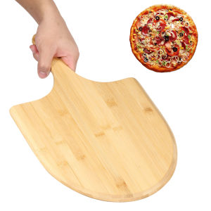 Pizza Peel with Long Handle Bamboo Pizza Spatula Bevelled Pizza Peel Paddle Multifunctional Pizza Turning Peel Hanging Pizza