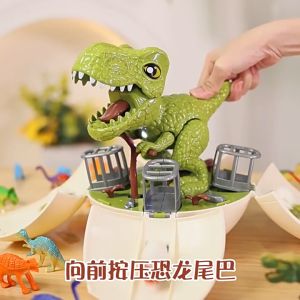 Childrens puzzle dinosaur egg toy simulation animal model track car 3-6 years old boy Tyrannosaurus Rex boy toy birthday gift