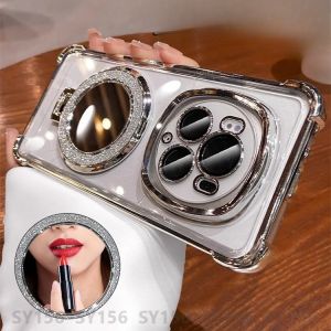 Casing Honor Magic 6 5 Pro 5G Magic6Pro Magic6 Pro Casing with Holder Carema Protector Clear Luxury Aesthetic Shockproof Thickened Air Cushion Anti-Fall