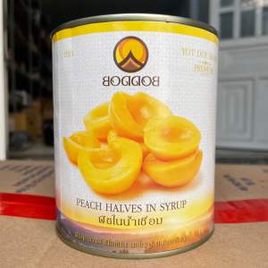 Đào ngâm nước đường Boddob (lon 820g)