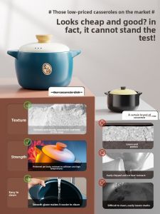 DEMING | Stovetop Ceramic Pot for Hot Pot and Rice Cooking