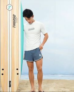 Bộ Đồ Bơi Nam Kappa Cộc Tay Bộ Bơi Nam Cộc Tay Đồ Bơi Nam Cộc Tay Bộ Bơi Nam Màu Đen Quần Bơi Nam 2 Lớp