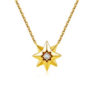 GUDUD | Mặt Dây Chuyền Hình Sao Tám Đỉnh Phong Cách Thời Trang Nam Hơi Jay Chou