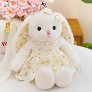 QIAOSHANG | Cute Rose Dress Bunny Plush Toy