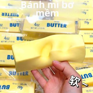 YIRANJIA | Squishy Toy for Stress Relief Yellow Butter Stick 3D Simulated Food