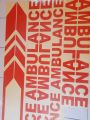 Stiker Tulisan Ambulance Ukuran 08 Cm X 80 Cm. 