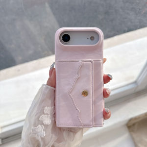 New Luxury Solid Color Velvet Wallet Card Slot Mirror Phone Case For iPhone 17 Pro Max Air 15 11 12 13 14 16 Pro Max Back Cover