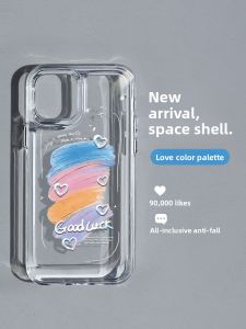MASFEIL | Colorful Simple iPhone 13 Case Transparent Full-Cover Anti-Shock Silicone Case