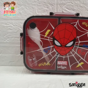 Tempat Makan Sekat / Lunch Box Sekat Spiderman / Tempat Bekal Anak Laki-Laki / Box Makan Trio Lunchbox / Kotak Bekal size L Spiderman