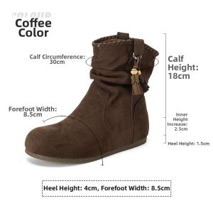 Josiny | 2025 Autumn Vintage Western Cowboy Boots for Women Short Boots