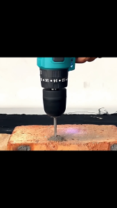 electric drill cordless drill 2 lithium batteries high power screwdriver impact drill