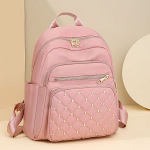 Breathable Lightweight Quilted Daypack Multi‑Pocket Faux Leather Backpack for Ladies Everyday Carry & Commute
