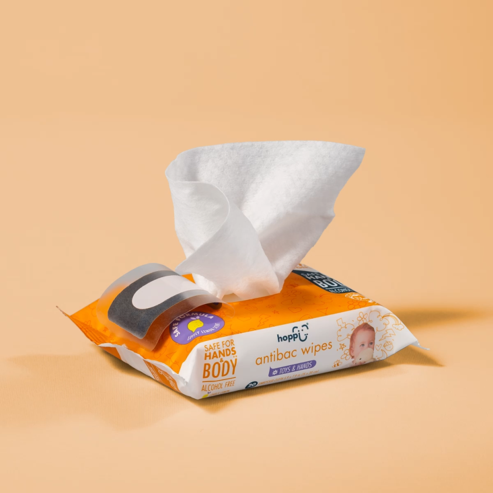 [Upgraded Formula] (CARTON) Hoppi Premium Baby Antibacterial Wipes (80 Wipes x 12 Packs)