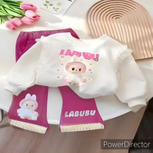 SETELAN ANAK LABUBU PEREMPUAN 1-5 TAHUN TERBARU EXCLUSIVE