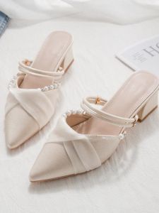 Stiletto Toe Coarse Heel Sandals