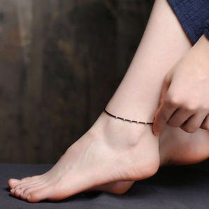 Dây Đeo Chân Bằng Dây Đỏ Siêu Mịn Dệt Thủ Công Dành Cho Nữ Bạc S925 Trang Sức May Mắn Hạt Chuyển Đổi Cặp Đôi Phong Cách Đơn Giản Nhỏ Gọn Năm Sinh