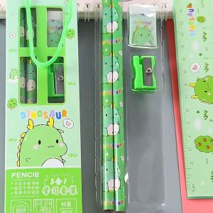 Hộp quà tặng dụng cụ học tập 5 chi tiết có quai xách đồ dùng học tập dễ thương
