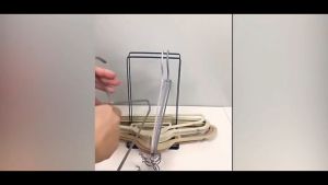 30cm Portable Hanger Storage Rack Convenient Space-saving Metal Hanger Organizer Storage