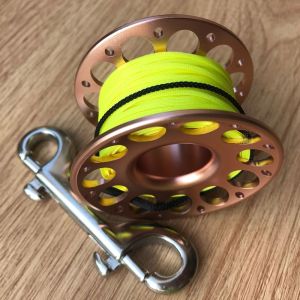 New Dive Arc Surface Line Reel Aluminum Alloy Fishing Gear with Double Head Hook Flat Line 30m for Whaleshoe Special Use