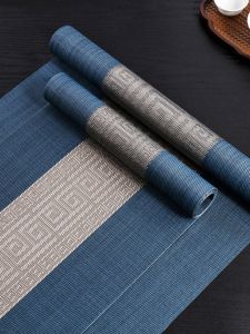 New Chinese Style Tea Ceremony Table Flag Waterproof Tea Mat High End Tea Table Long Strip Cabinet Tea Court Tablecloth