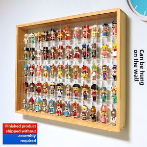 Acrylic Pop Mart Blind Box Storage Display Wall Hanging Doll Dustproof Cover Molly Figure Case Living Room Adult Organizer