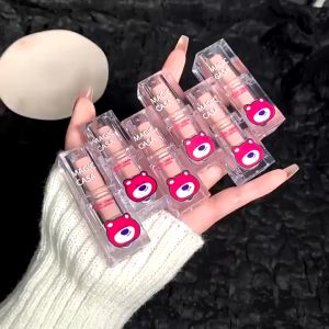 MAGIC CASA Lipstik Beruang Stroberi Lip Matte Velvet Lip Cream 6 Warna Korean Lipstick Lipstik Beludru Lotso Bear