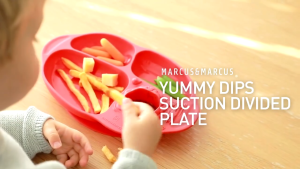 Marcus & Marcus Yummy Dips Suction Divided Plate Baby Suction Plate