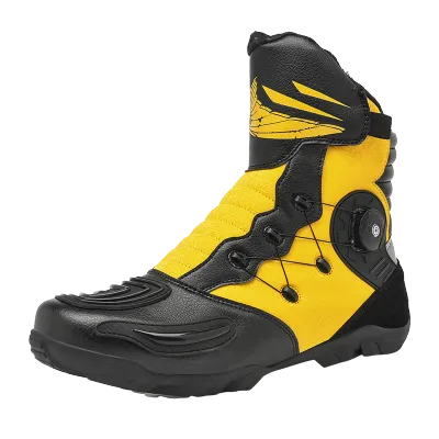 Protective Boots New Waterproof Off-road Mountain Racing Shoes Rubber Mens Non-slip Motorcycle Boots Leather Motorcycle