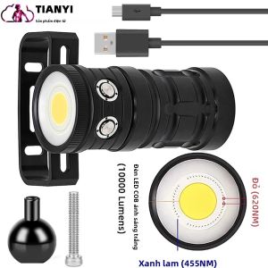 Đèn Pin Lặn LED 18000LM Đèn Pin Video Lặn Chống Nước 100M Có Khả Năng Điều Chỉnh Tiêu Cự Cho Các Môn Thể Thao Dưới Nước Và Đèn Lồng Lặn