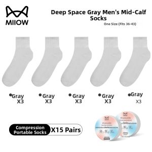 MiiOW | Mens Disposable Travel Socks Mid Calf