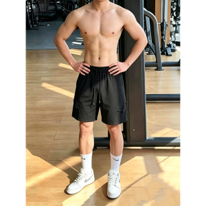 OUMULONG | Navy Quick-dry Mens Casual Workwear Shorts