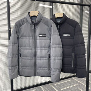 เสื้อแจ็คเก็ตผ้าขนเป็ดชายแบบมีฮู้ด ระบายอากาศได้ดี น้ำหนักเบา ความยาวปกติ แฟชั่นสไตล์เมือง สำหรับผู้ชาย ฤดูใบไม้ร่วง 2024
