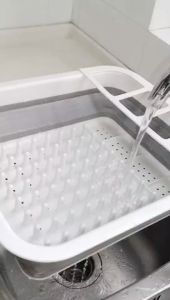 Foldable Dish Rack Kitchen Drainer Tool Bowl Tableware Plate Storage Organizer Holder Portable Fold Drying Home Rack Shelf